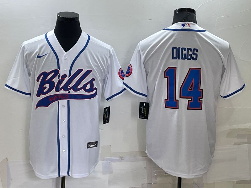 Men Buffalo Bills #14 Diggs White 2022 Nike Co branded NFL Jersey